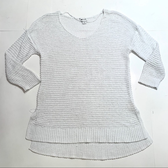 Stylus White Knit Sweater - Picture 1 of 6